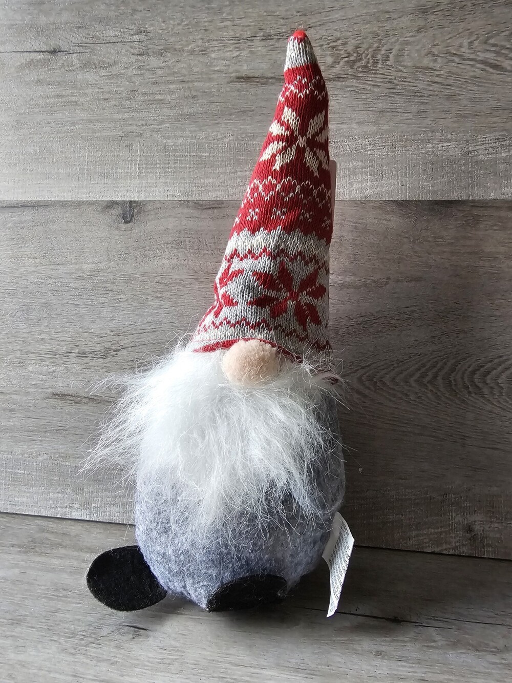 New Christmas House Holiday Red Felted Gnome Stand Up Decoration Plush